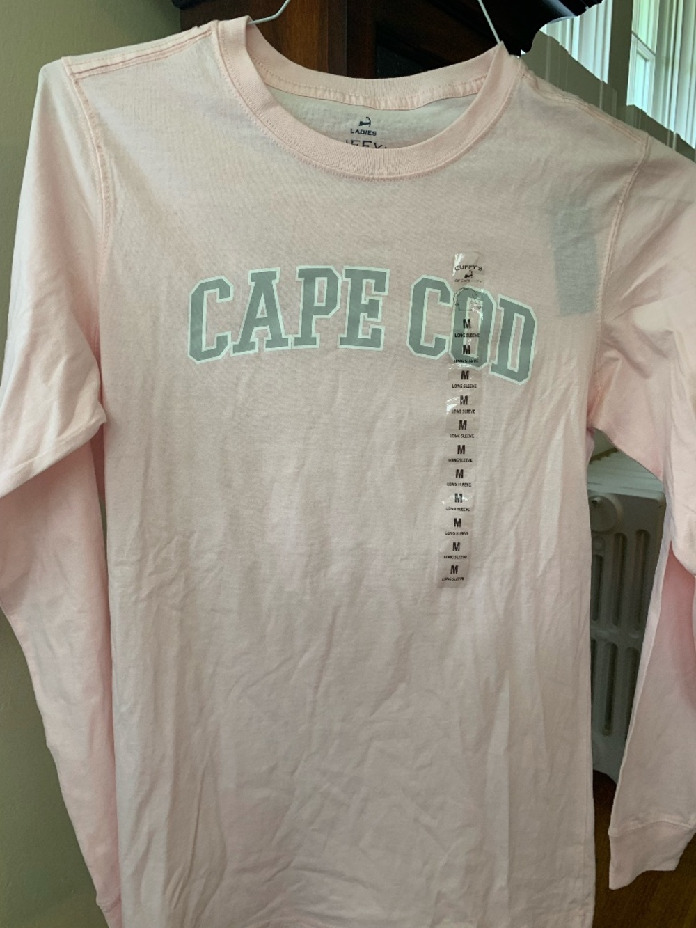 Women's Light Pink Long Sleeved Tee Shirt
